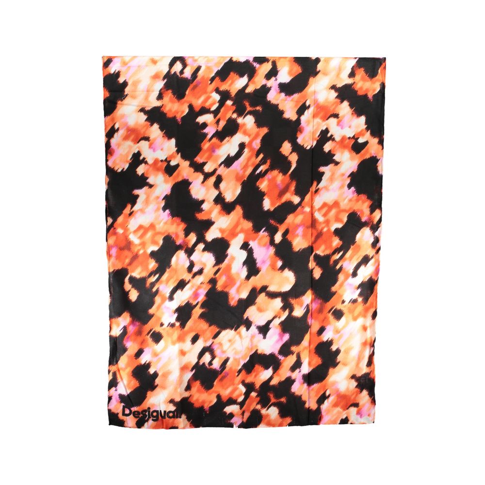 Desigual Pink Polyester Accessory, 180x96 cm, printed scarf with logo