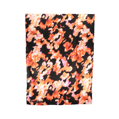 Desigual Pink Polyester Accessory, 180x96 cm, printed scarf with logo