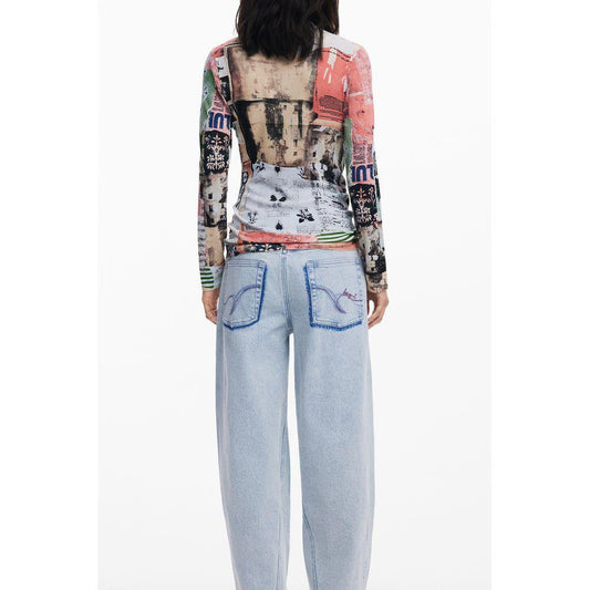 Desigual Pink Viscose Women Sweater DE-39781-XS