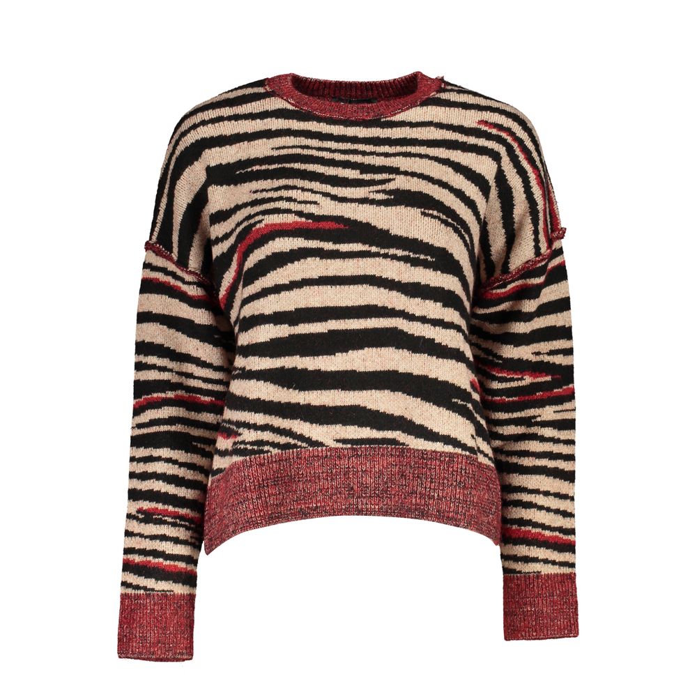 Desigual Rosso Polyester Women Sweater Turtleneck