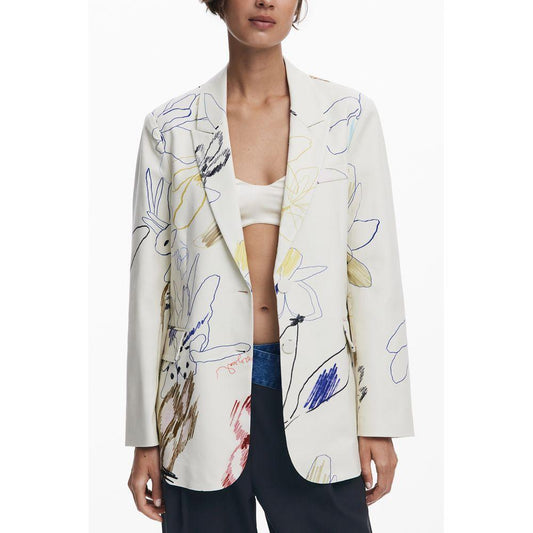 Desigual White Polyester Women Jacket DE-39776-XS