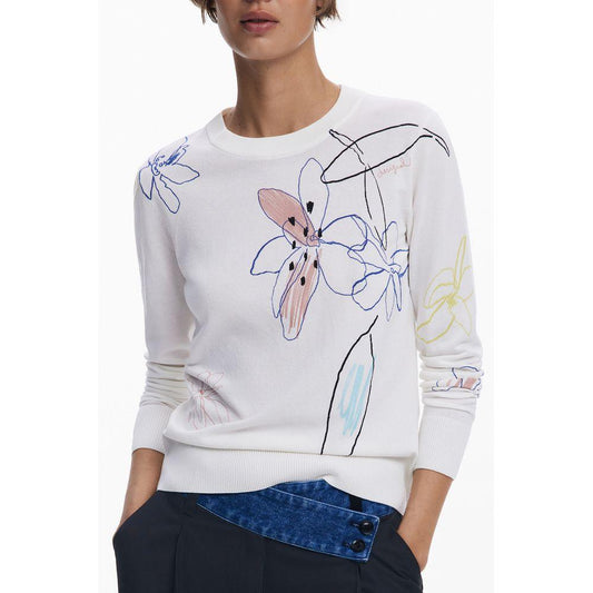 Desigual White Viscose Women Sweater DE-39772-XS