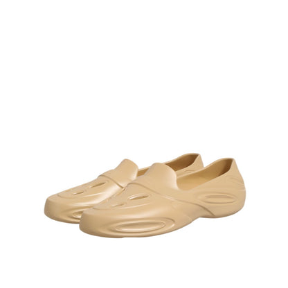 Dolce & Gabbana Beige Rubber Slides Low Top Sneakers Shoes