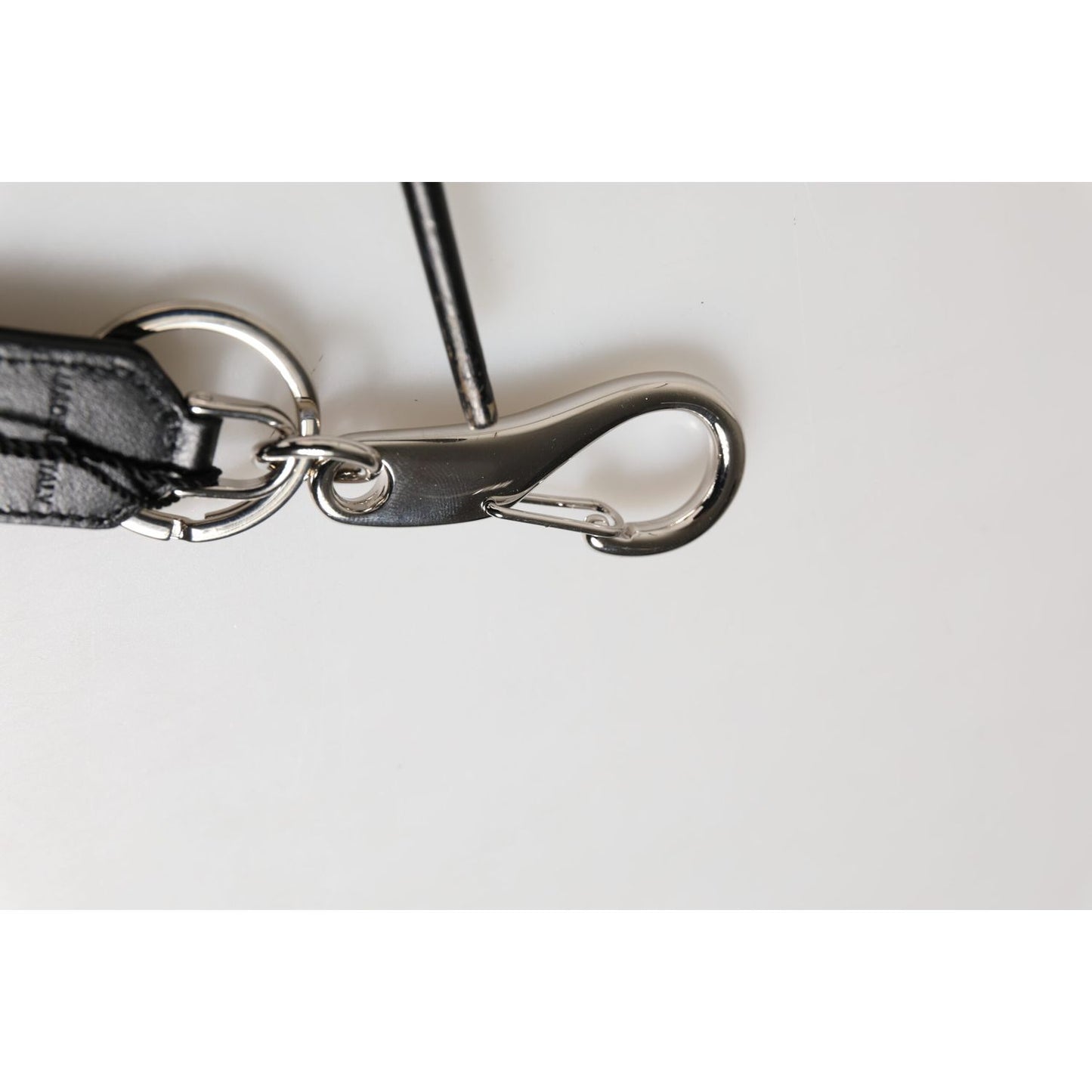 Dolce & Gabbana Black Burgundy Nylon DG Logo Crown Holder Keychain Keyring