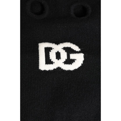Dolce & Gabbana Black Cashmere Knitted Ski Mask Balaclava Hat