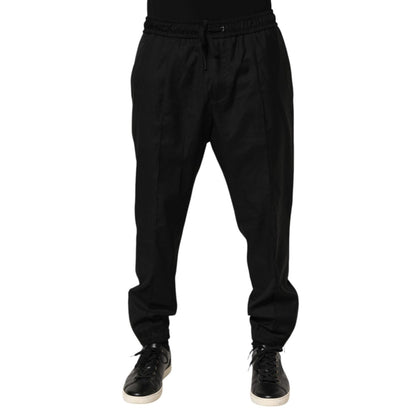 Dolce & Gabbana Black Drawstring Men Jogger Sweatpants Pants