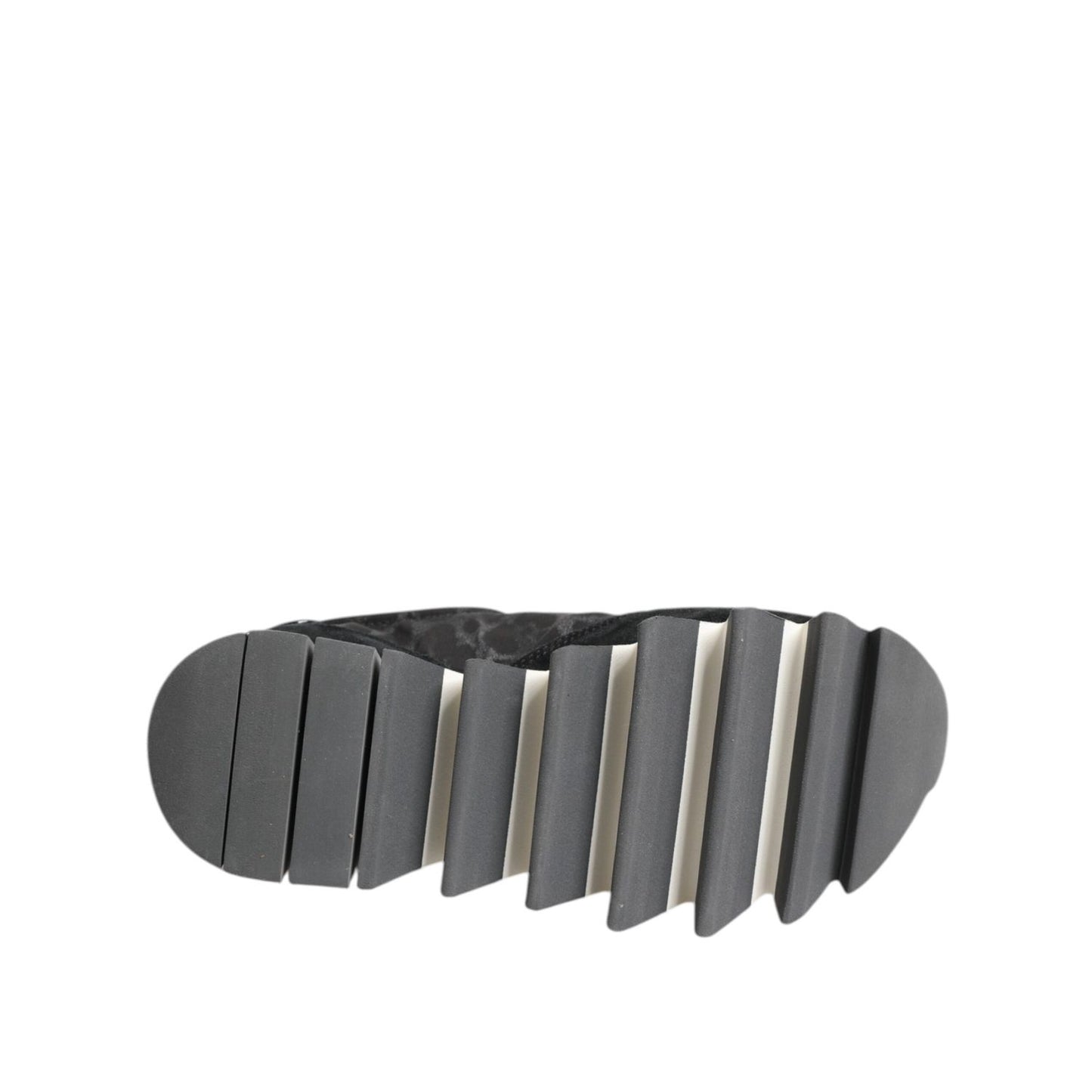 Dolce & Gabbana Black Gray Leopard Low Top Sneakers Shoes