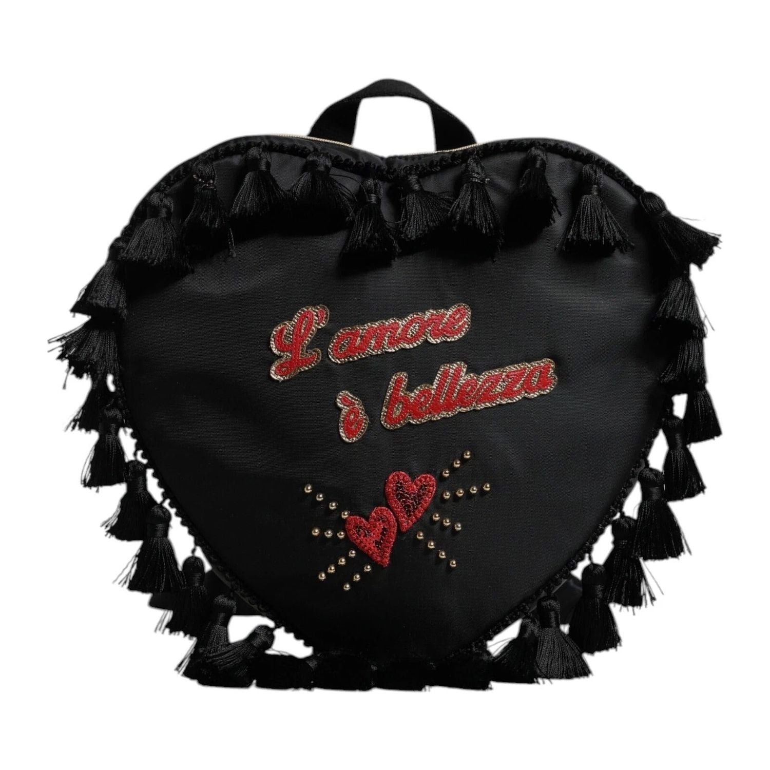 Front view with bag zipped and handles upright.