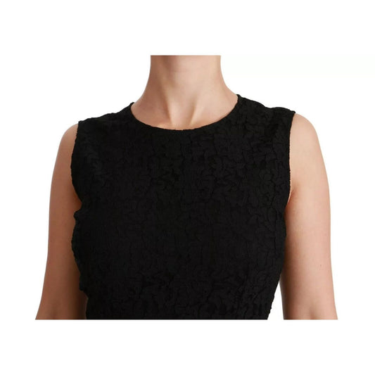 Dolce & Gabbana Black Lace Gown Bodycon Sheath STAFF Dress DR81686-42