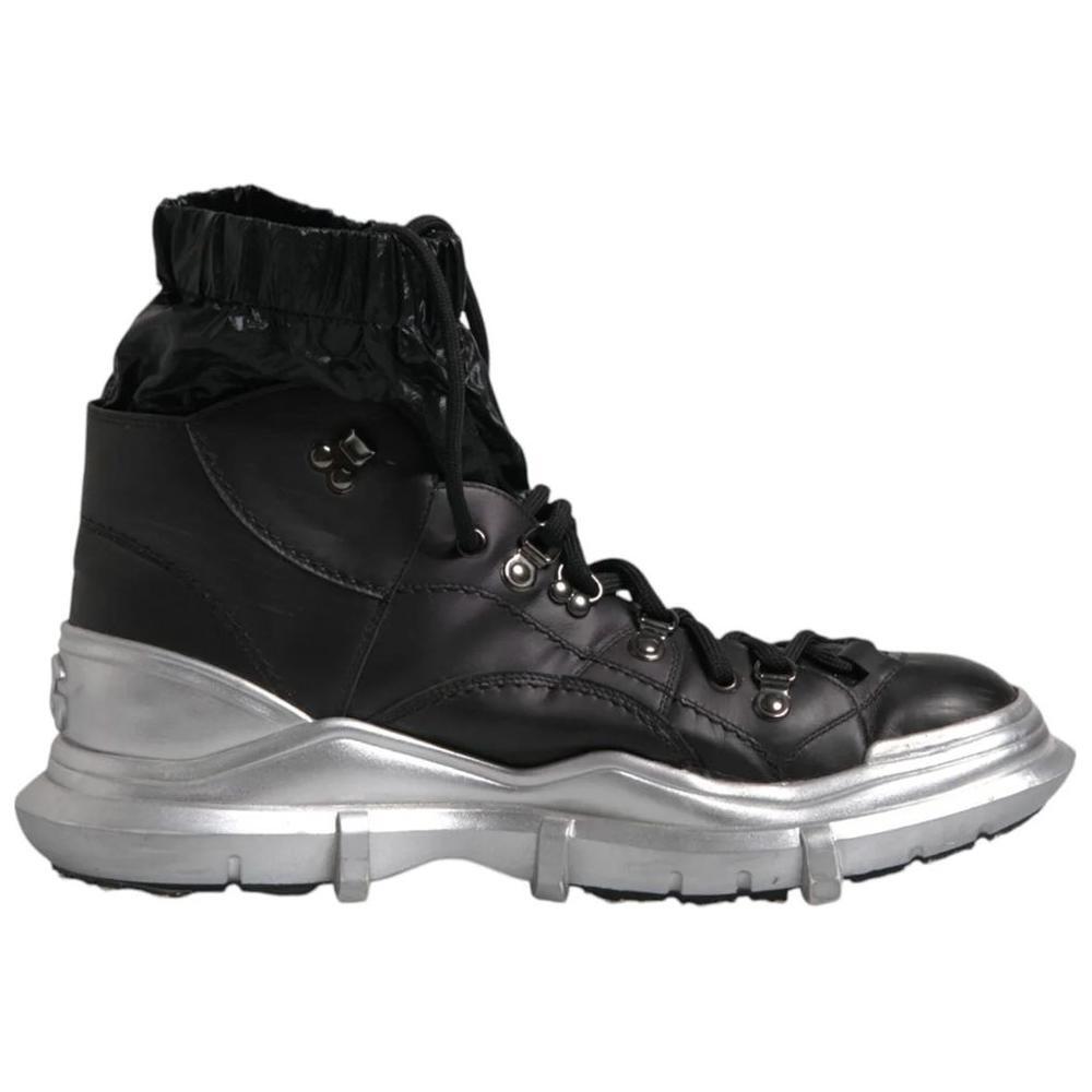 Dolce & Gabbana Black Lambskin Men Ankle Boot