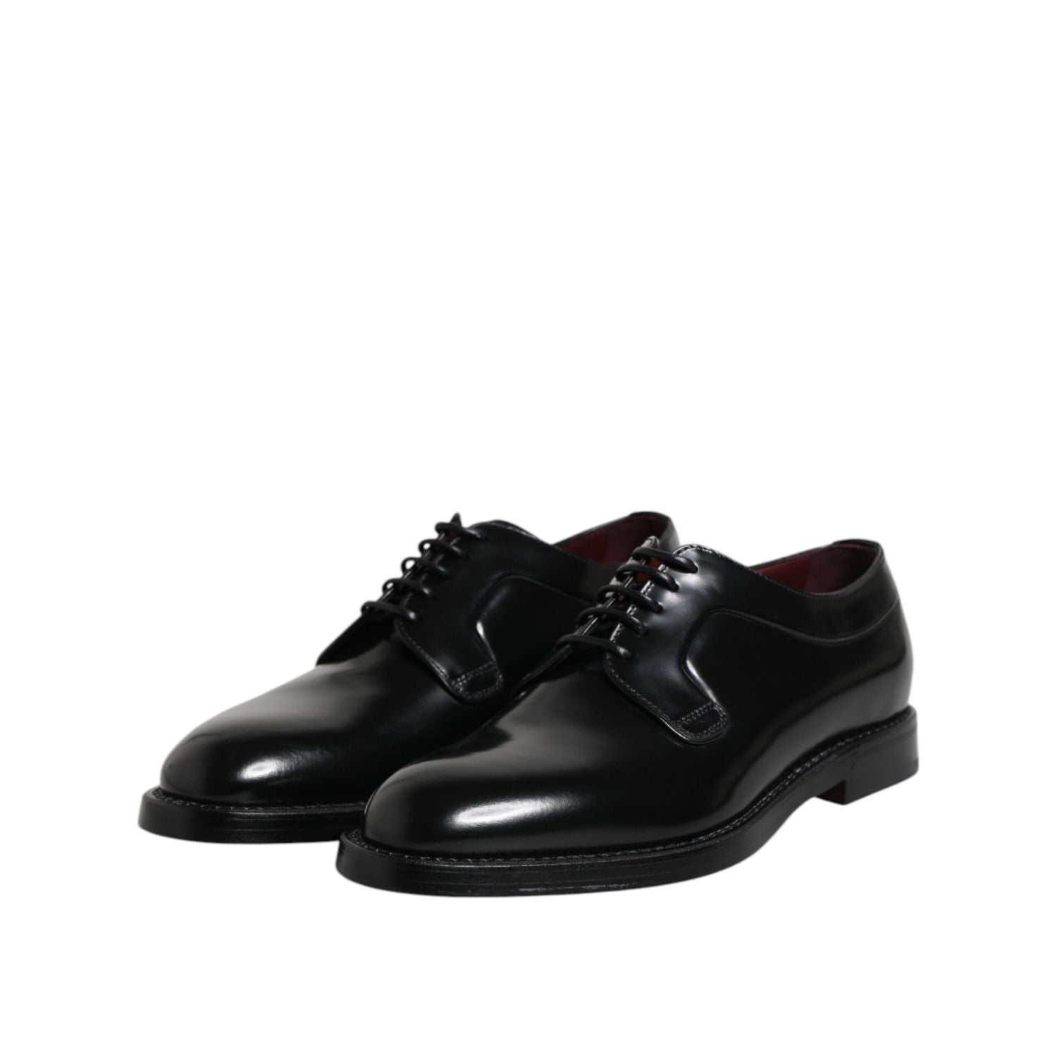 Dolce & Gabbana Black Leather Lace Up Derby Dress Formal Shoes