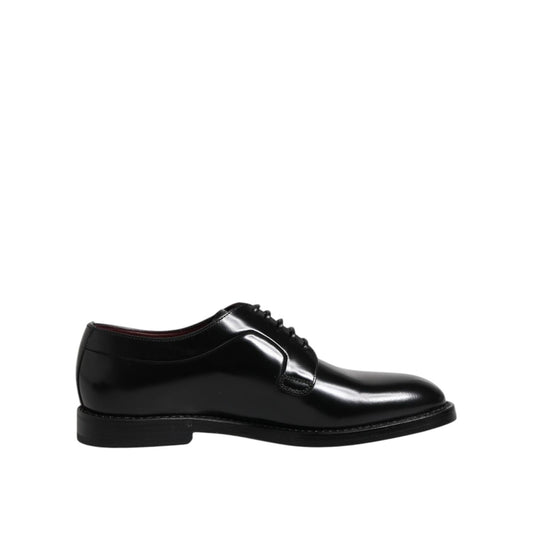 Dolce & Gabbana Black Leather Lace Up Derby Dress Formal Shoes MV7354-39