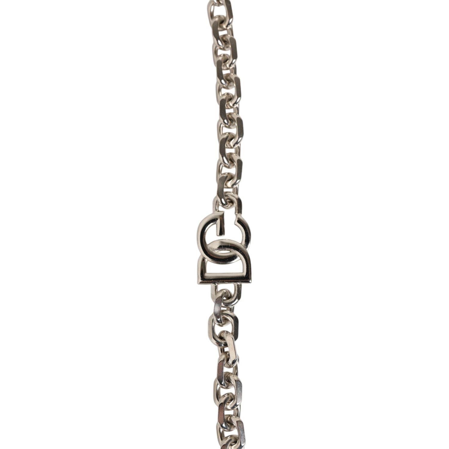 Dolce & Gabbana Black Leather Pearl Chain Bag Accessory Shoulder Strap