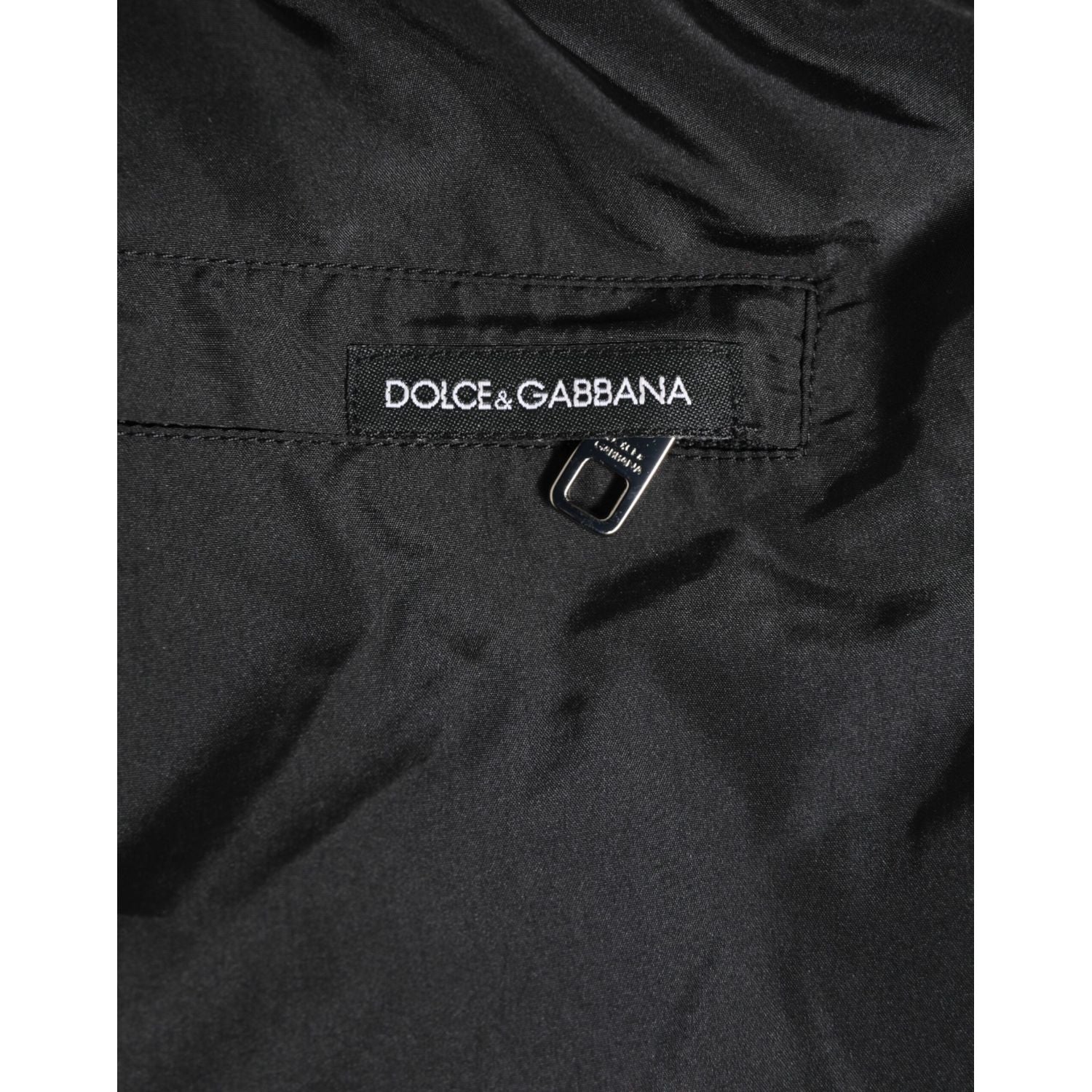 Dolce & Gabbana Black Nylon KING Sideband Men Boxer Shorts Swimwear