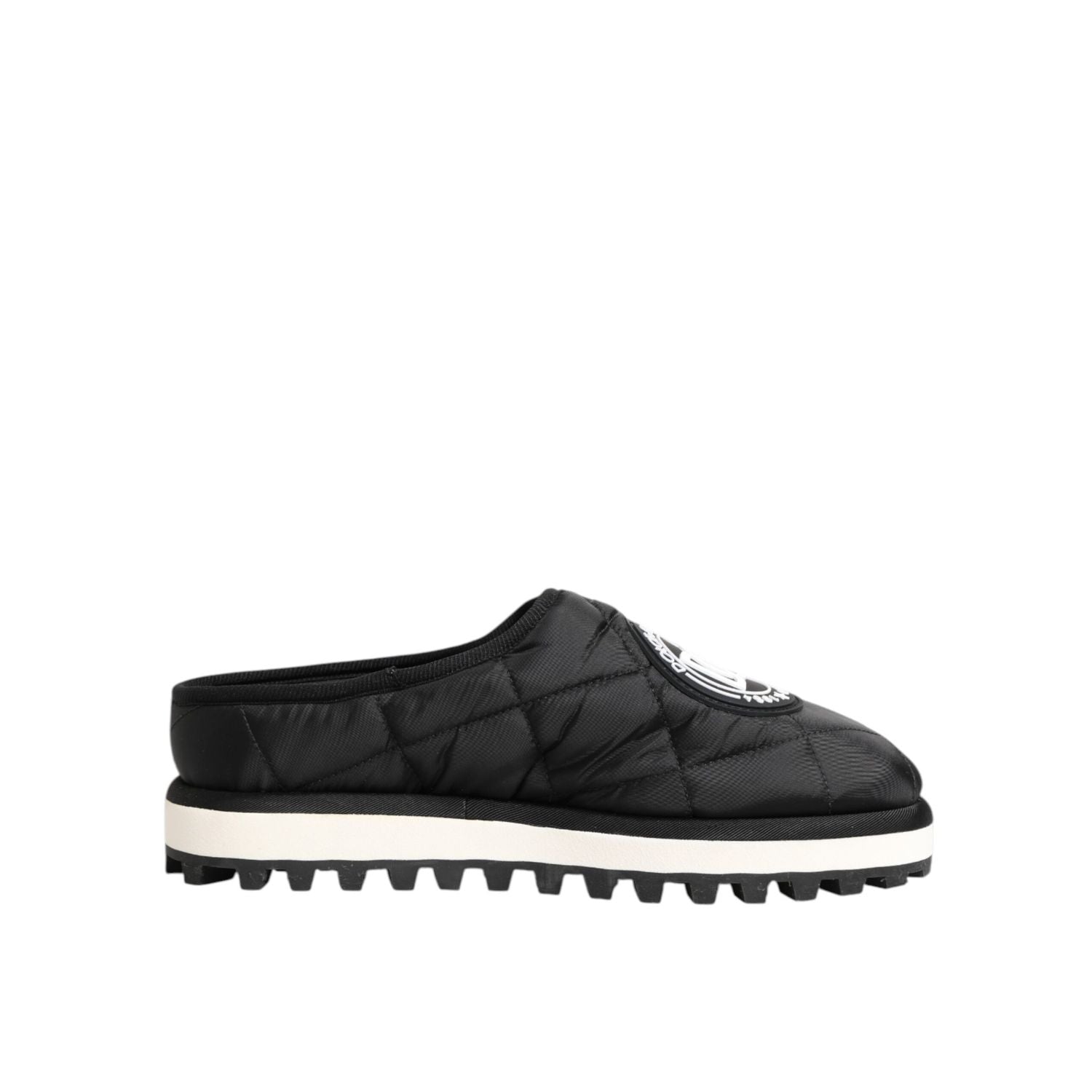 Dolce & Gabbana Black Nylon Low Top Slip On Sneaker Shoes