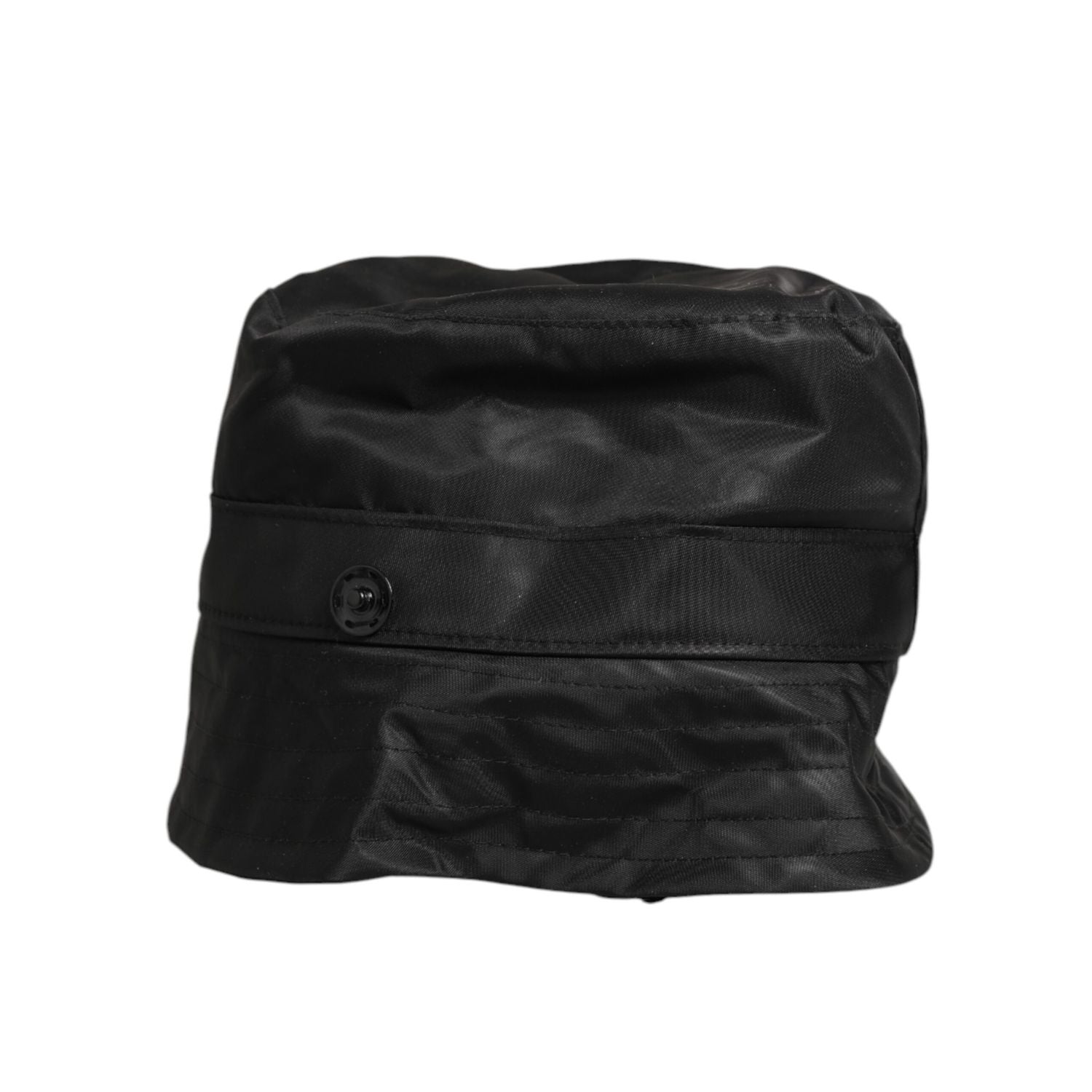 Dolce & Gabbana Black PVC Wide Brim Men Bucket Capello Hat