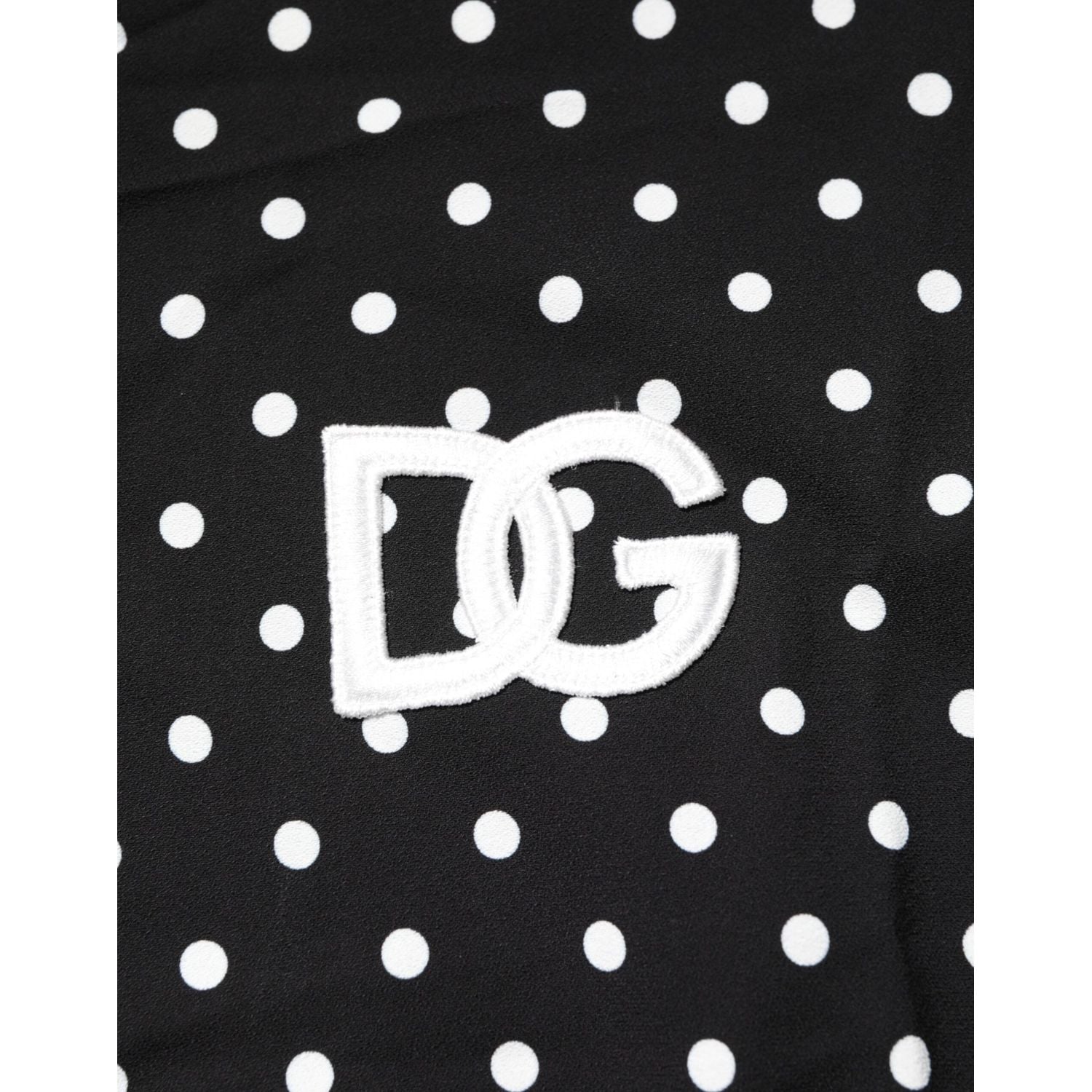 Dolce & Gabbana Black Polka Dot Short Sleeves Collared Polo T-shirt