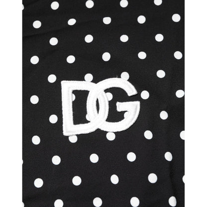 Dolce & Gabbana Black Polka Dot Short Sleeves Collared Polo T-shirt