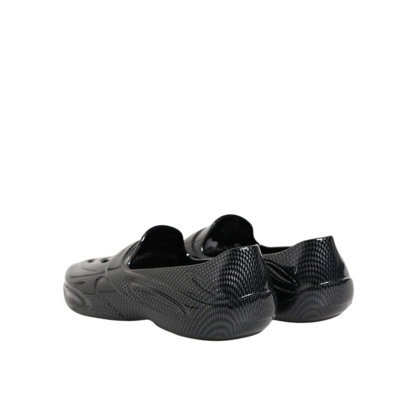 Dolce & Gabbana Black Rubber Slides Low Top Sneakers Shoes