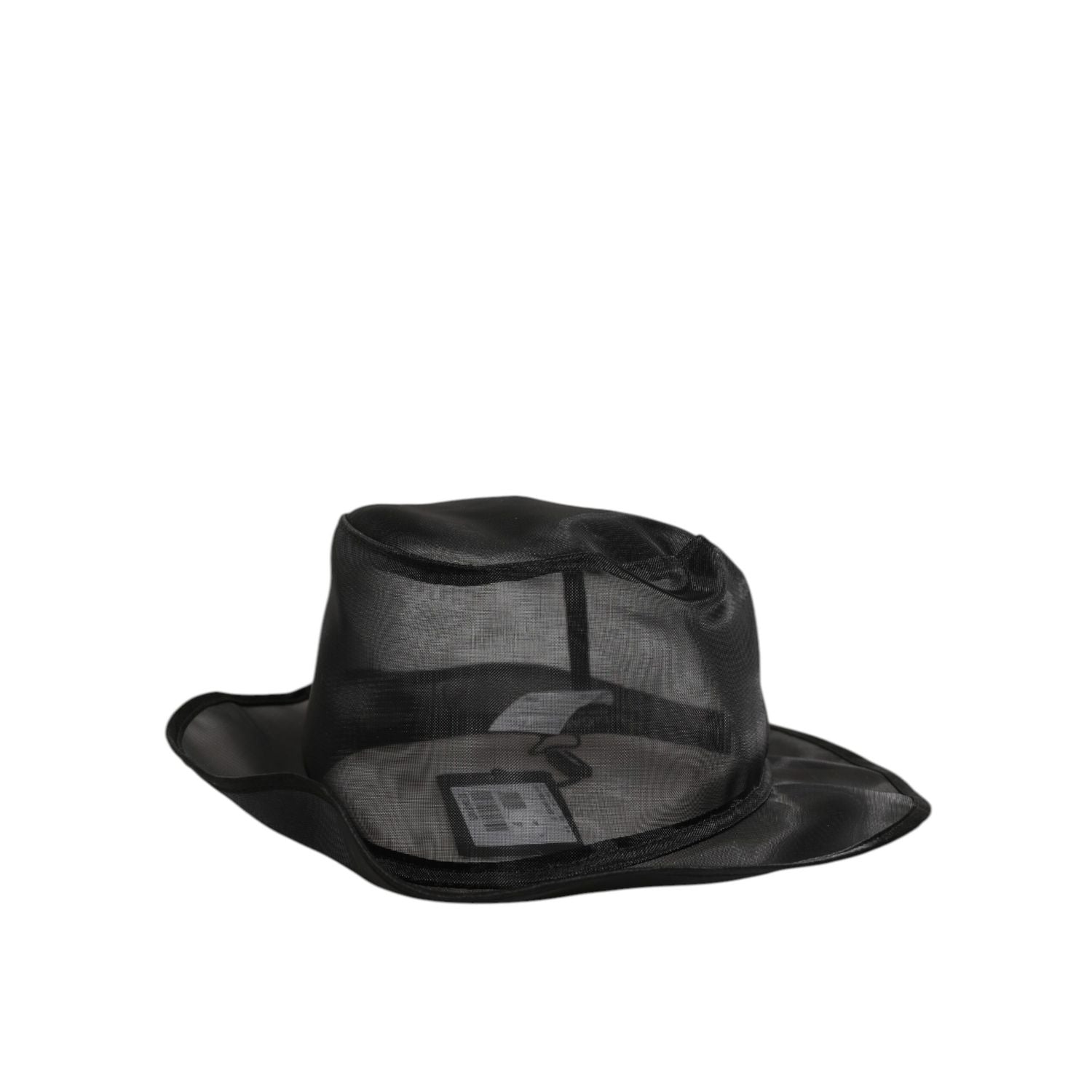 Dolce & Gabbana Black Silk Mesh Bucket Men Fisherman Cap Hat