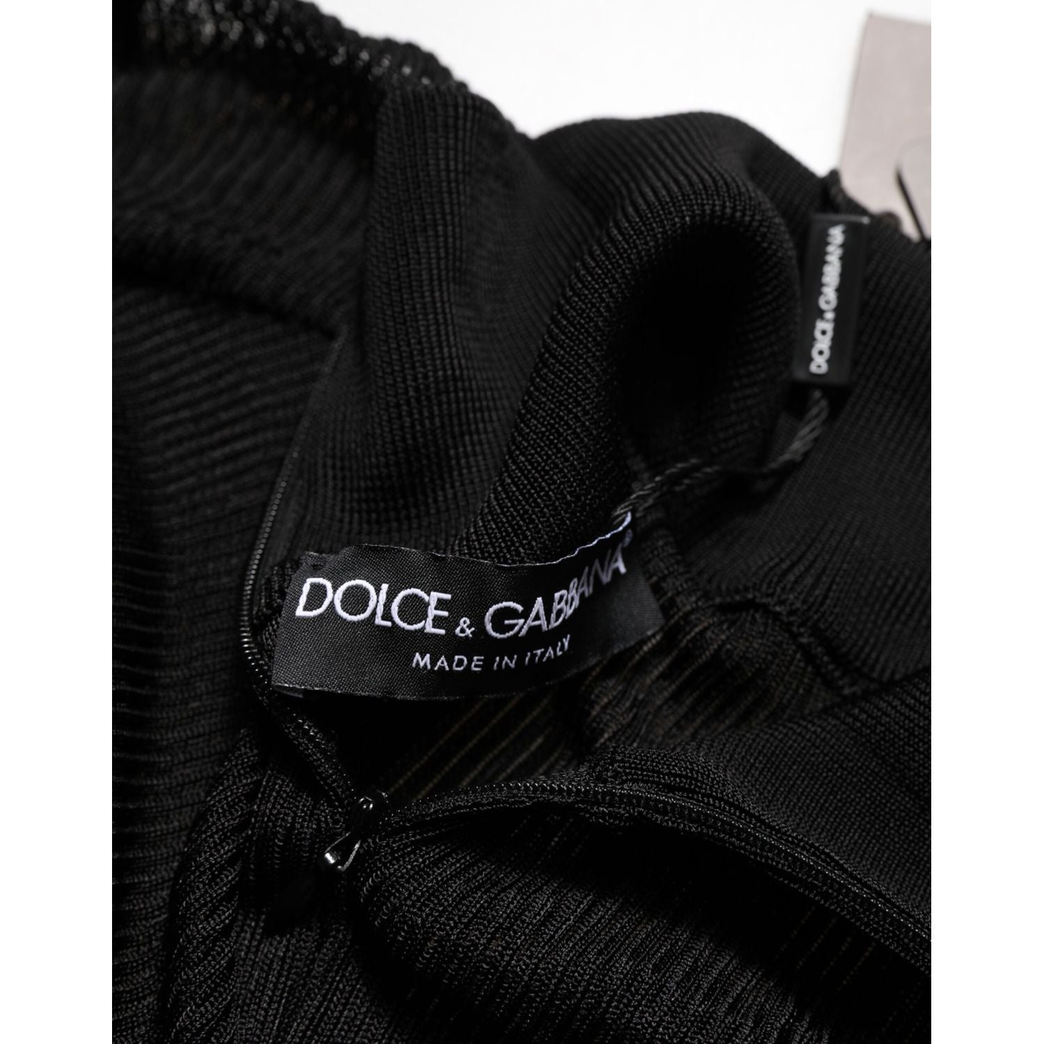 Dolce & Gabbana Black Viscose Turtle Neck Pullover Sweater