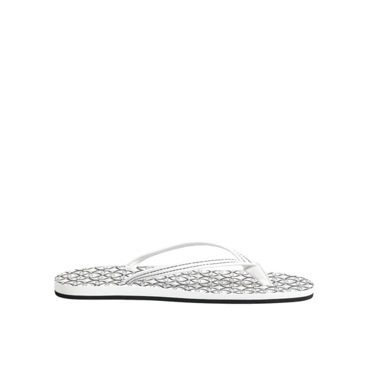 Dolce & Gabbana Black White Logo Beachwear Flats Slipper Shoes MV7896-44