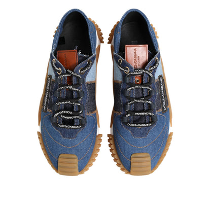 Dolce & Gabbana Blue Lace Up Low Top NS1 Sneakers Shoes