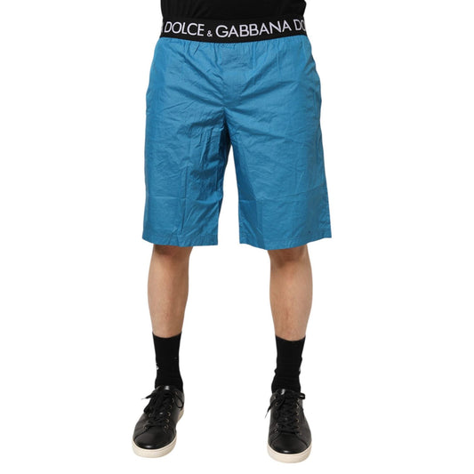 Dolce & Gabbana Blue Logo Waistband Beachwear Shorts Swimwear BIK1286-4