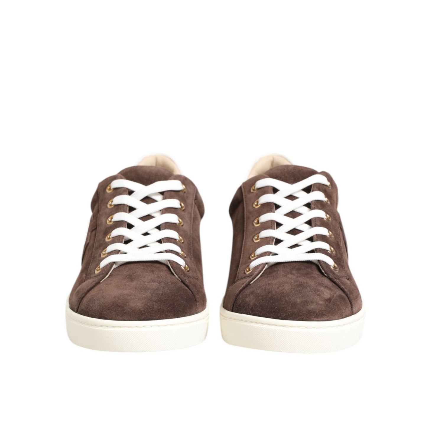 Dolce & Gabbana Brown Suede Leather Low Top Men Sneakers Shoes