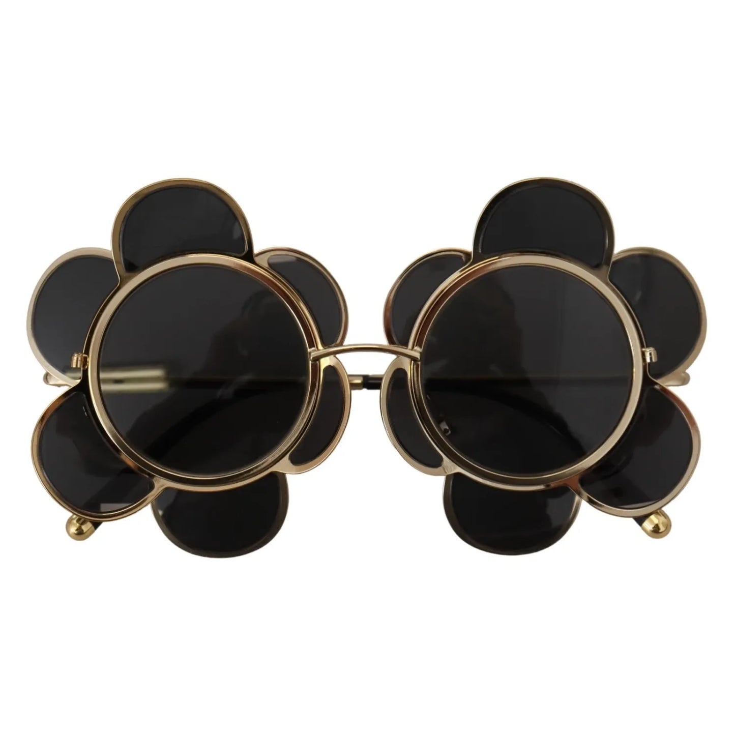 Dolce & Gabbana DG2201 Black Lens Gold Frame LIMITED EDITION Sunglasses for women, floral design, 100% UV protection, made in Italy.