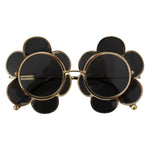 Dolce & Gabbana DG2201 Black Lens Gold Frame LIMITED EDITION Sunglasses for women, floral design, 100% UV protection, made in Italy.