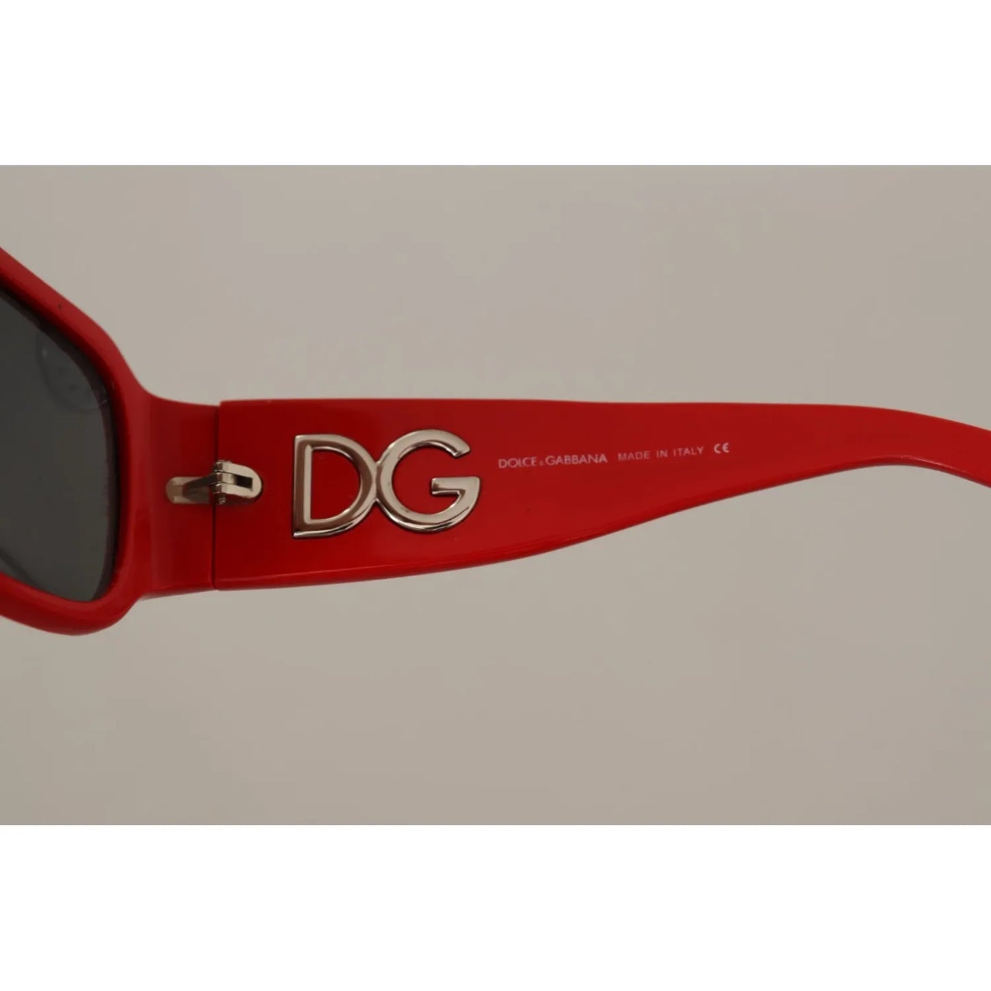 Dolce & Gabbana DG4027 Red Crystal Black Lens Shades Sunglasses, women's red sunglasses with DG logo, made in Italy, UV protection.