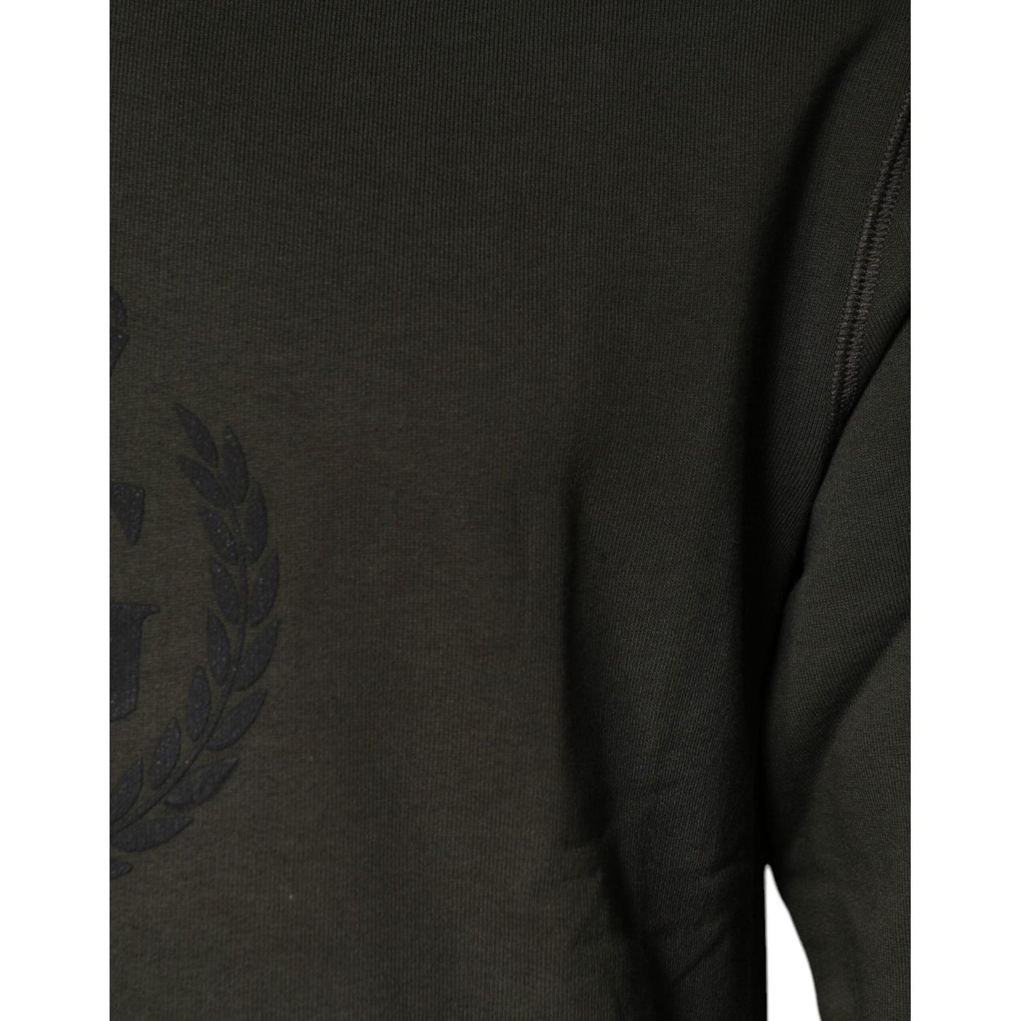 Dolce & Gabbana Army Green Crown Cotton Sweatshirt Sweater TSH86971-48
