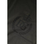 Dolce & Gabbana Army Green Crown Cotton Sweatshirt Sweater TSH86971-48