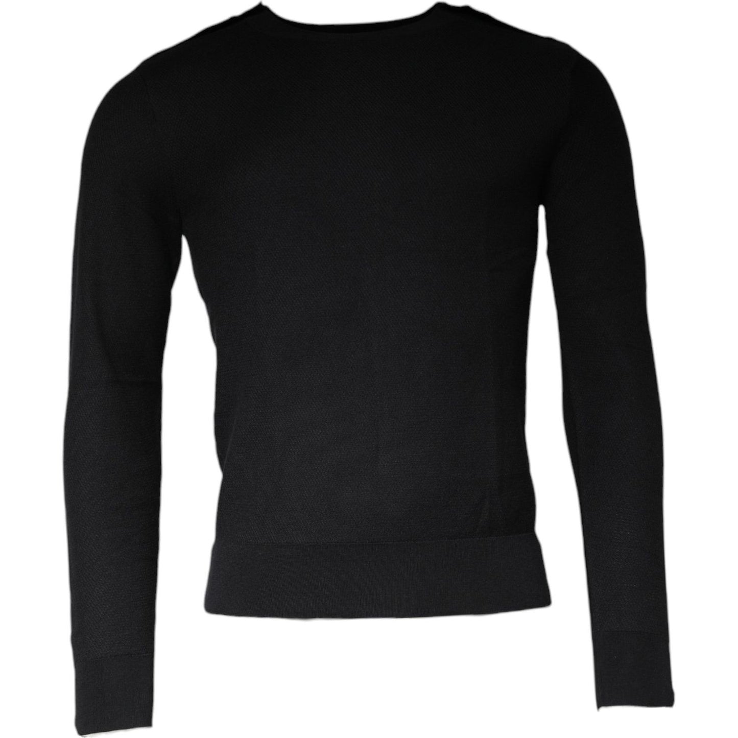 Dolce & Gabbana Black Long Sleeve Crew Neck Pullover Sweater TSH87079-46