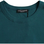 Dolce & Gabbana Blue Green Cotton Round Neck Short Sleeves T-shirt TSH86432-48