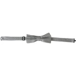 Dolce & Gabbana Gray Silk Polka Dot Adjustable Neck Men Papillon Bow Tie FT3895