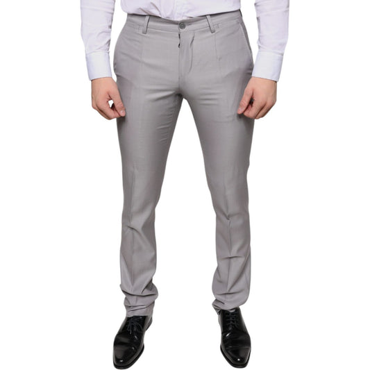 Dolce & Gabbana Light Gray Wool Dress Pants PAN75362-44