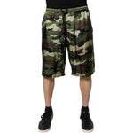 Dolce & Gabbana Multicolor Camouflage Silk Mid Waist Bermuda Shorts PAN75720-48