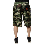 Dolce & Gabbana Multicolor Camouflage Silk Mid Waist Bermuda Shorts PAN75720-48