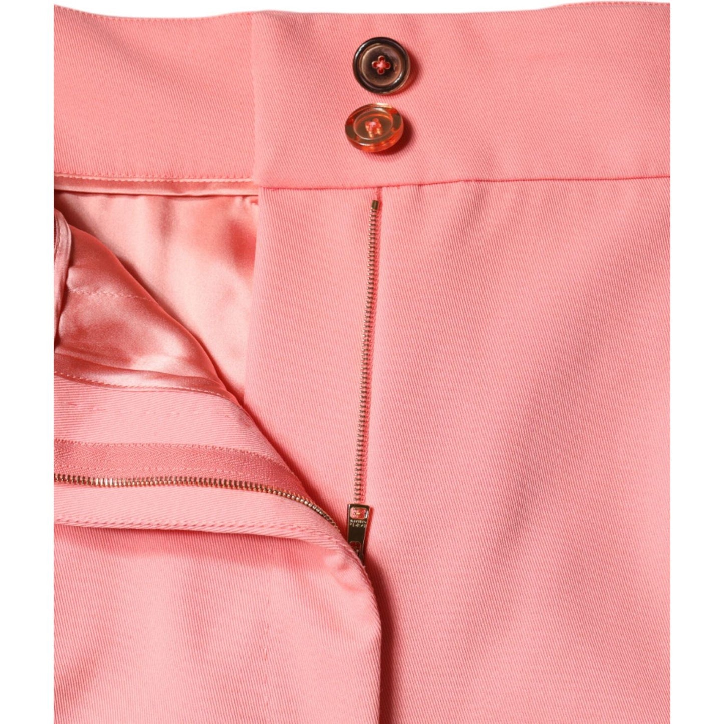 Dolce & Gabbana Rose Pink Polyester High Waist Tapered Pants PAN75517-44