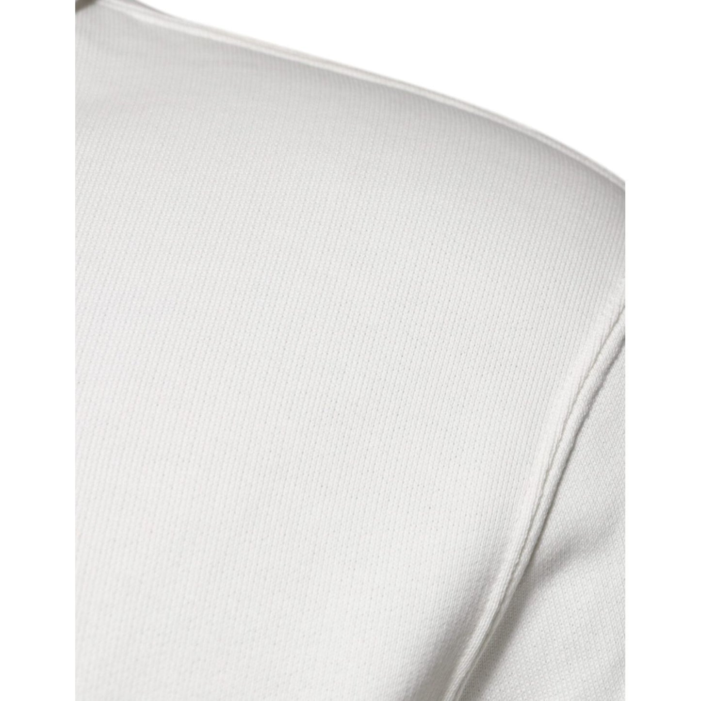 Dolce & Gabbana White Caesar Cotton Hooded Pullover Sweater TSH87566-46