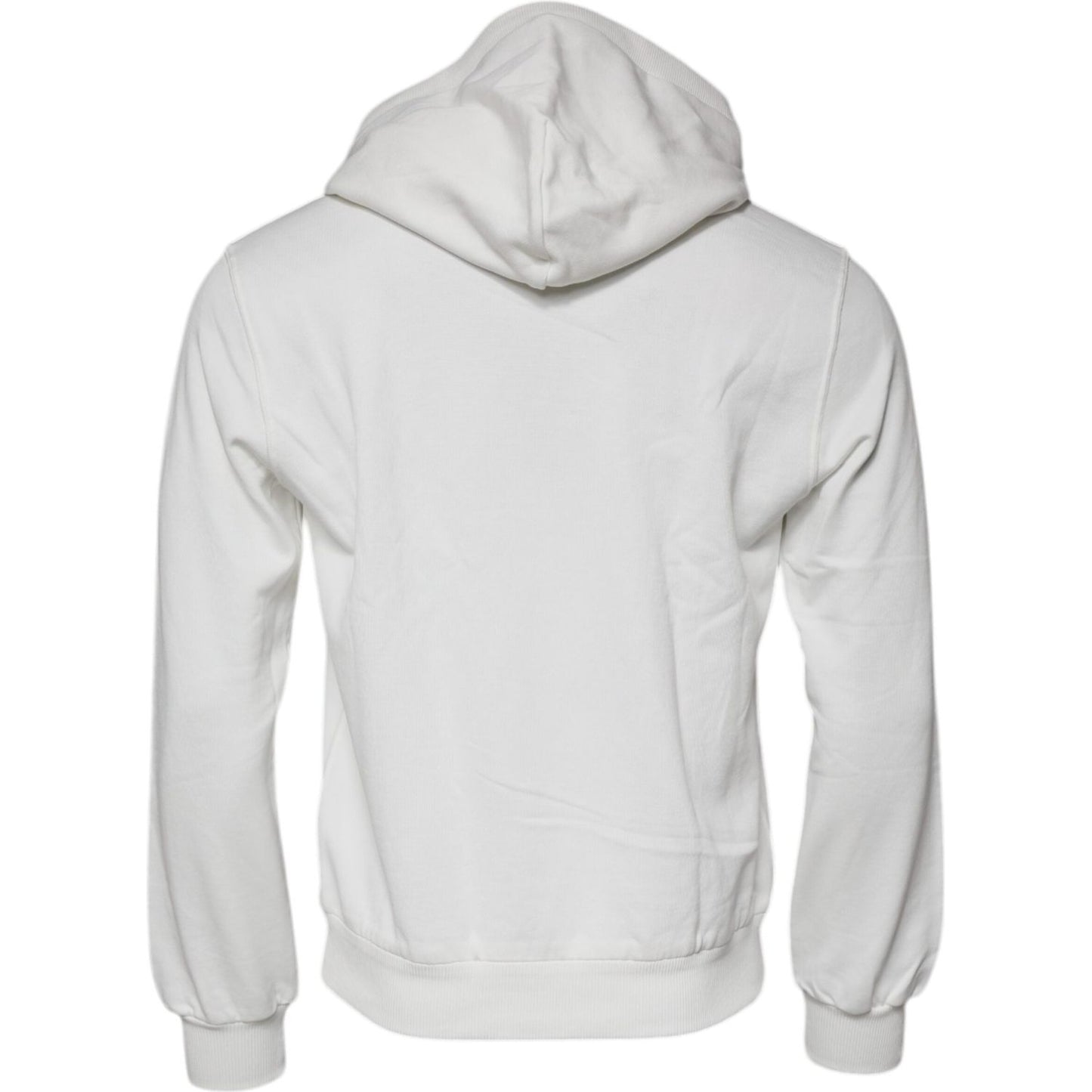 Dolce & Gabbana White Caesar Cotton Hooded Pullover Sweater TSH87567-50