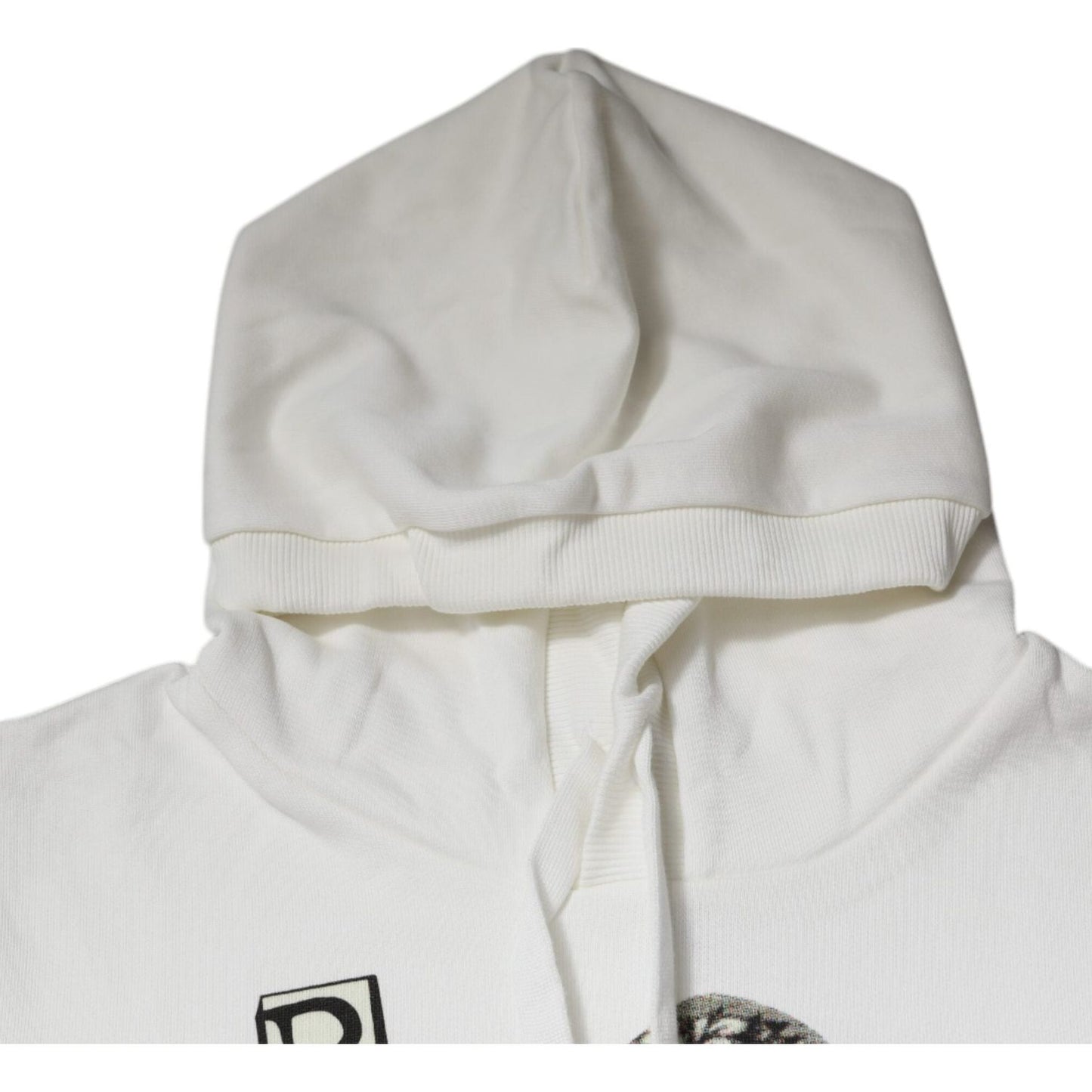 Dolce & Gabbana White Caesar Cotton Hooded Pullover Sweater TSH87567-50