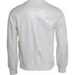 Dolce & Gabbana White Cotton Crew Neck Sweatshirt Sweater TSH86414-48