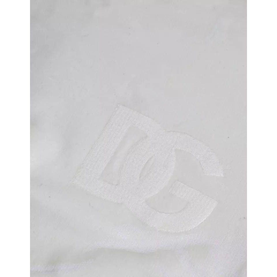Dolce & Gabbana White Cotton Crew Neck Sweatshirt Sweater TSH86414-48