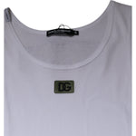 Dolce & Gabbana White Cotton Round Neck Sleeveless T-shirt TSH87519-48