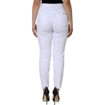 Dolce & Gabbana White Cotton Stretch AUDREY Skinny Jeans PAN75524-48