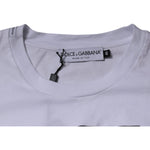 Dolce & Gabbana White DG Logo Cotton Crew Neck T-shirt TSH87413-44