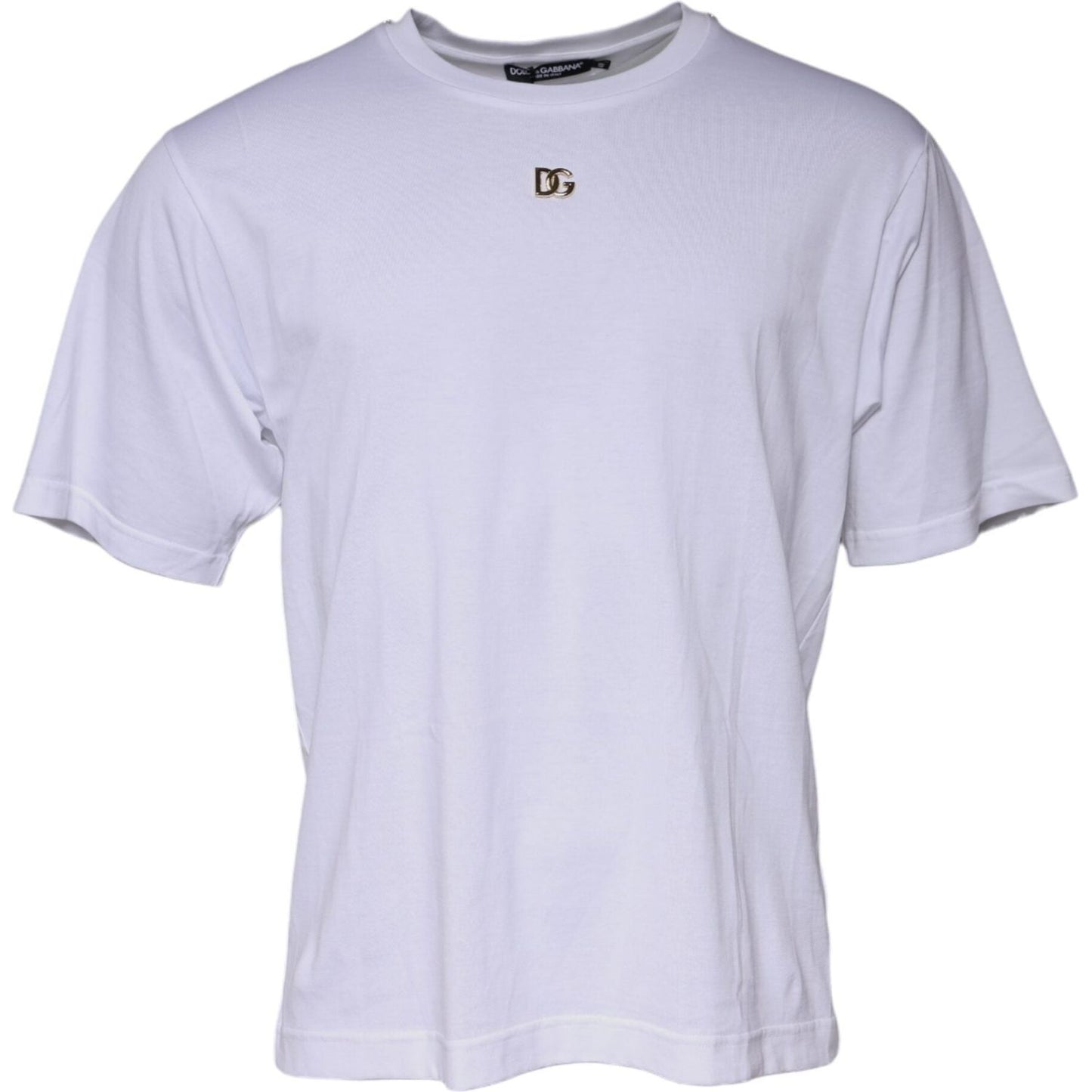 Dolce & Gabbana White DG Logo Crew Neck Short Sleeve T-shirt TSH87408-48